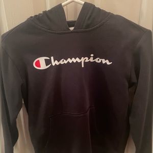 Champion logo hoodie black